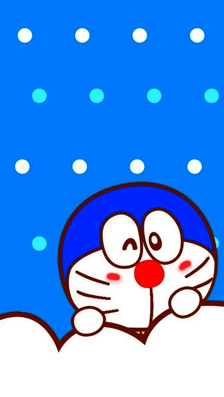 Background Biru Doraemon Wallpaper For iPhone