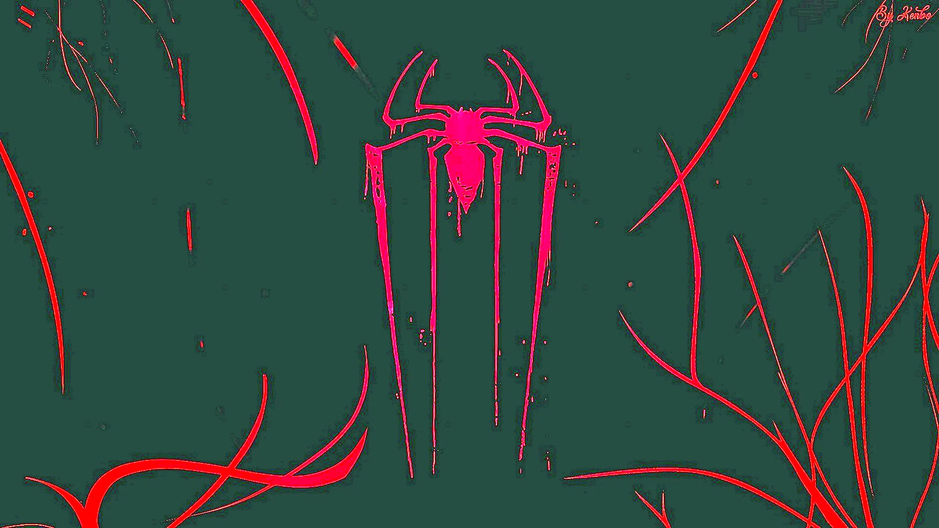 Background Spiderman Hitam Wallpaper