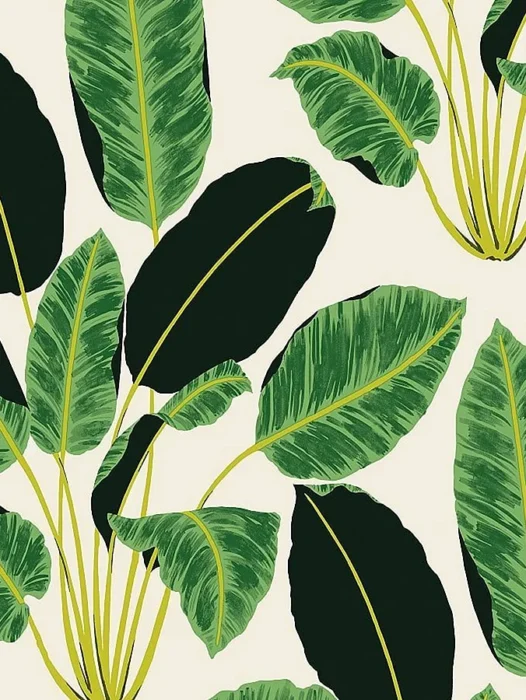 Banana Leaf Botanical Wallpaper