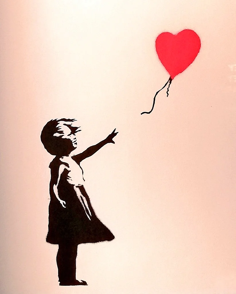 Banksy Balloon Girl Wallpaper For iPhone