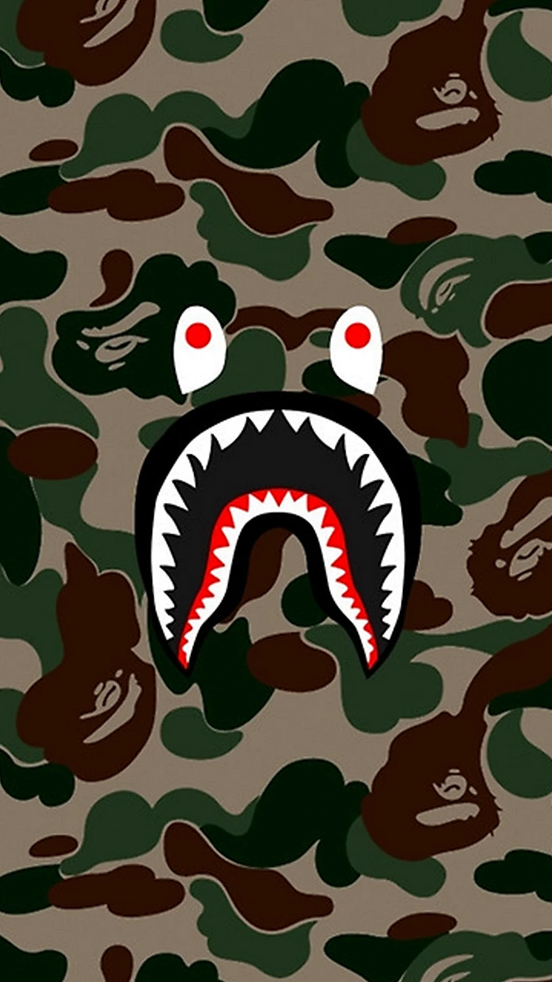 Bape Camo Shark Wallpaper For iPhone