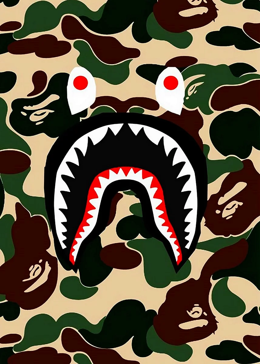 Bape Shark Art Wallpaper For iPhone