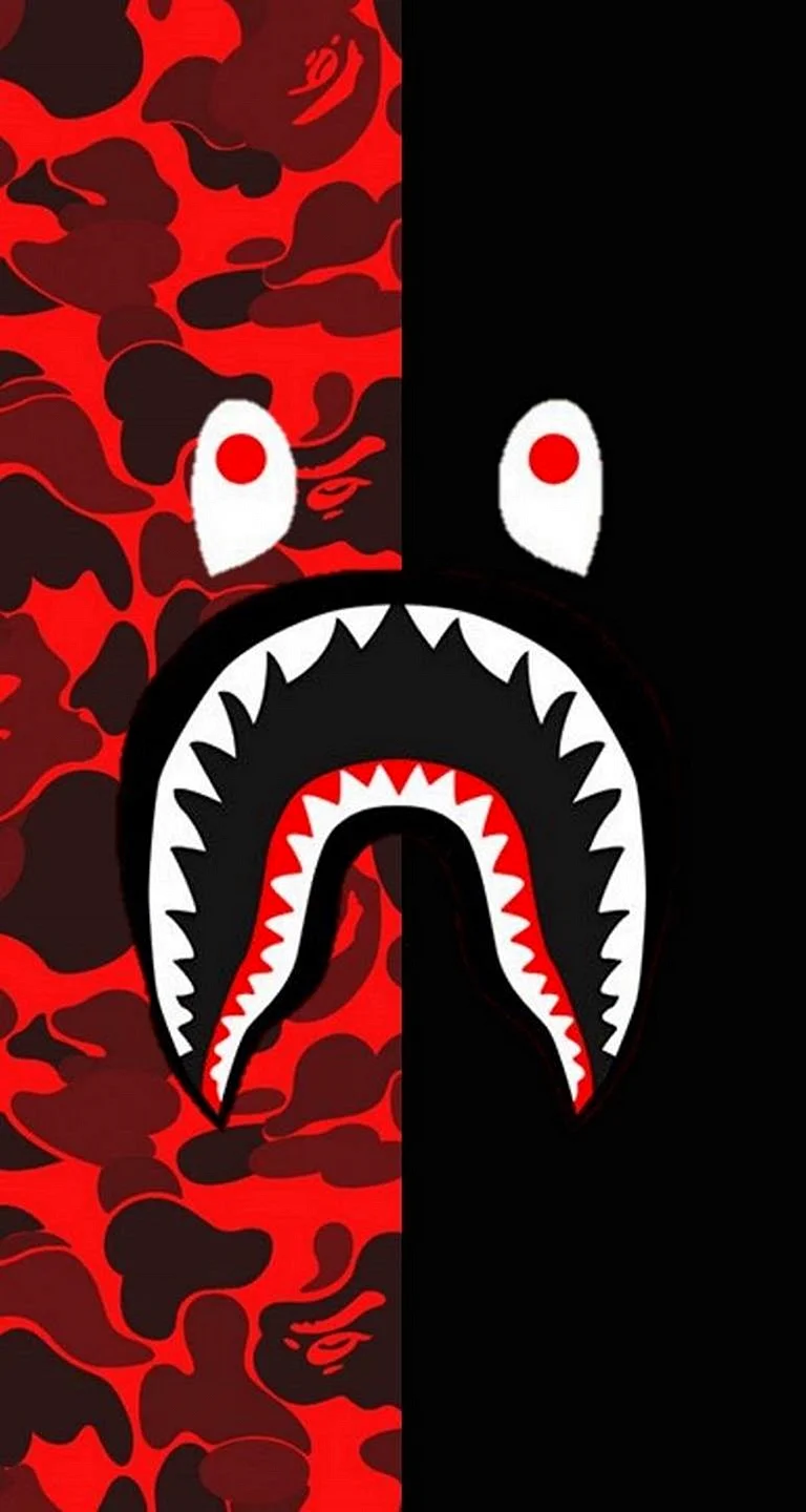 Bape Shark Logo Wallpaper For iPhone