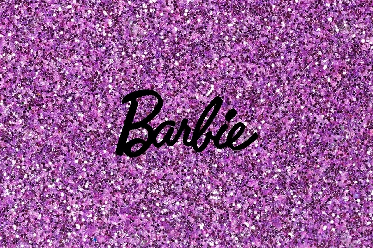 Barbie Logo Glitter Wallpaper