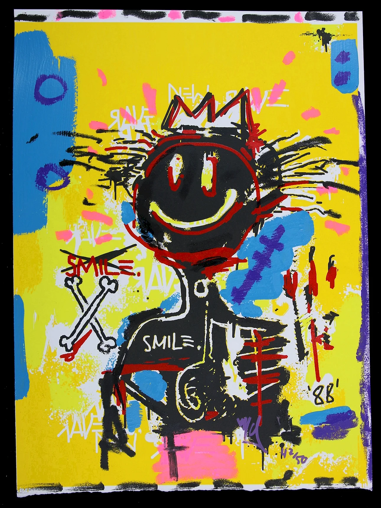 Basquiat 6 Map World Wallpaper For iPhone