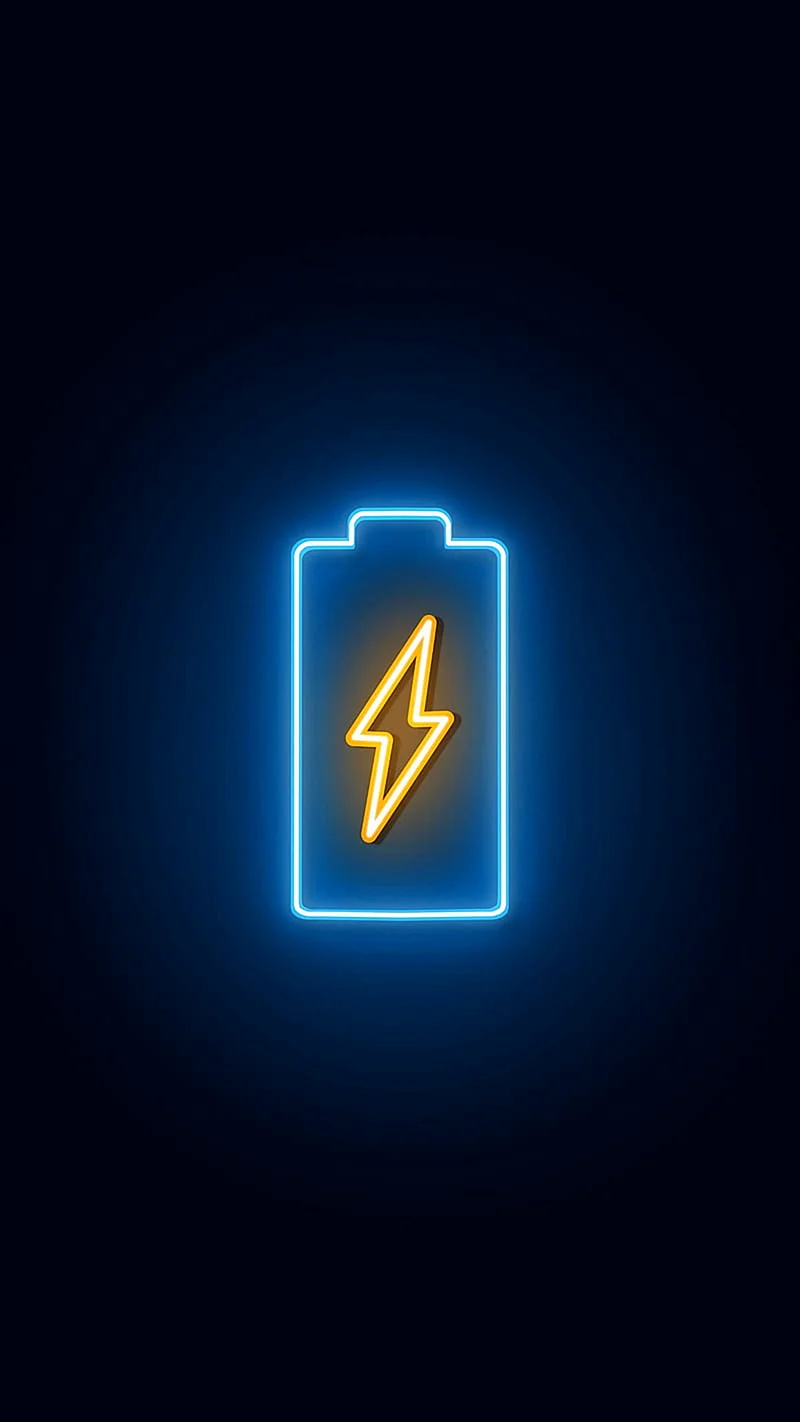 Battery Neon Wallpaper For iPhone