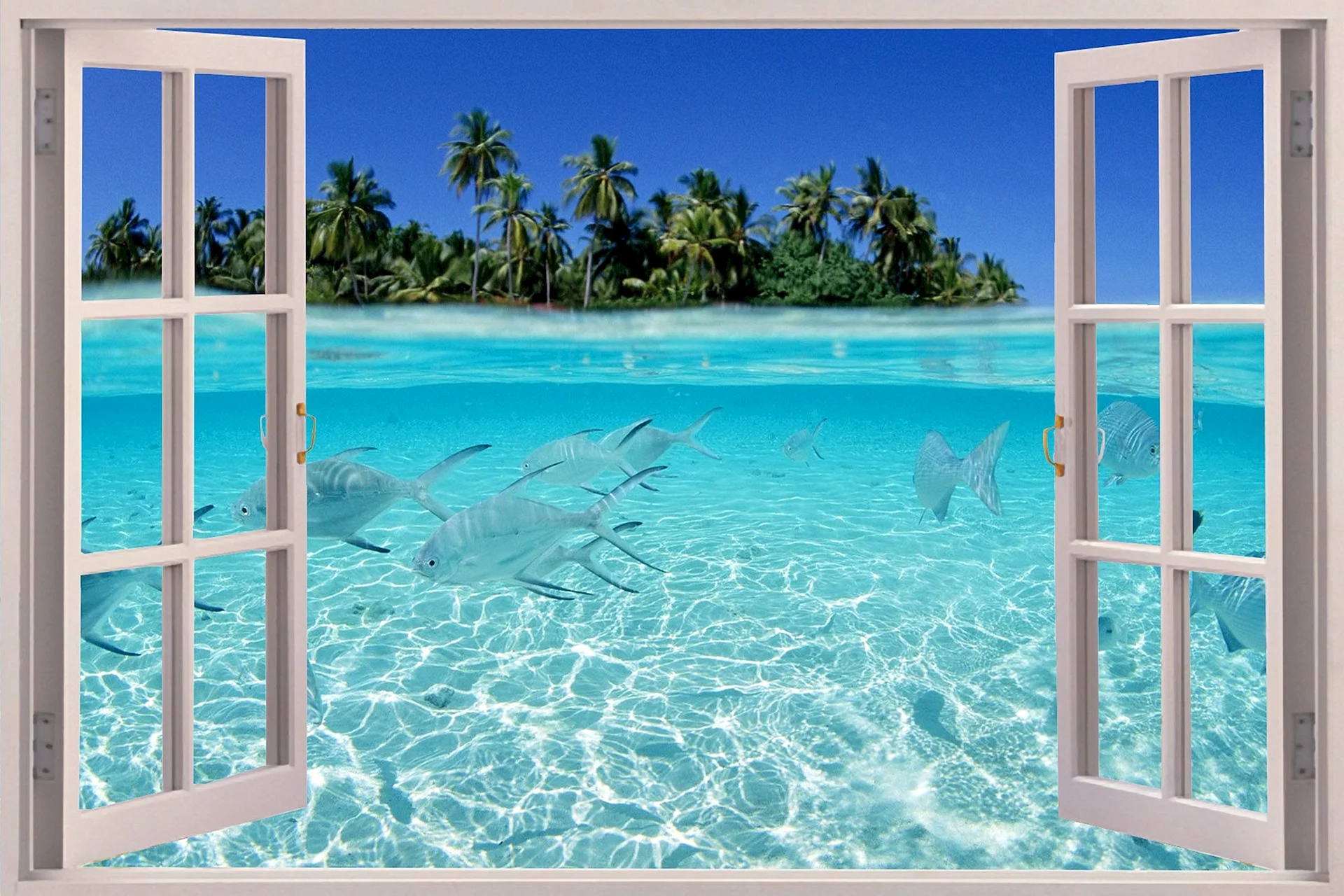 Beach Window Wallpaper