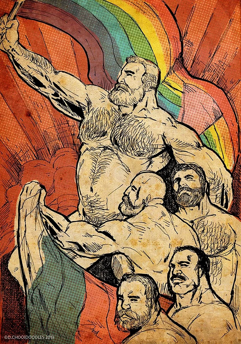 Bear Man Art Wallpaper For iPhone