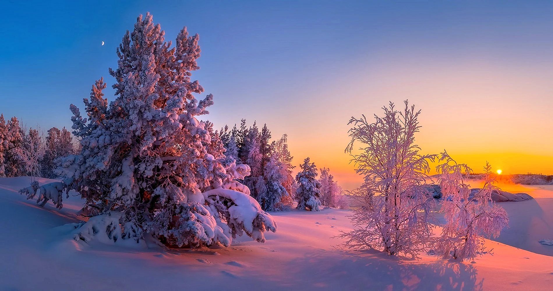 Beautiful Russian Winter Landscape Wallpaper