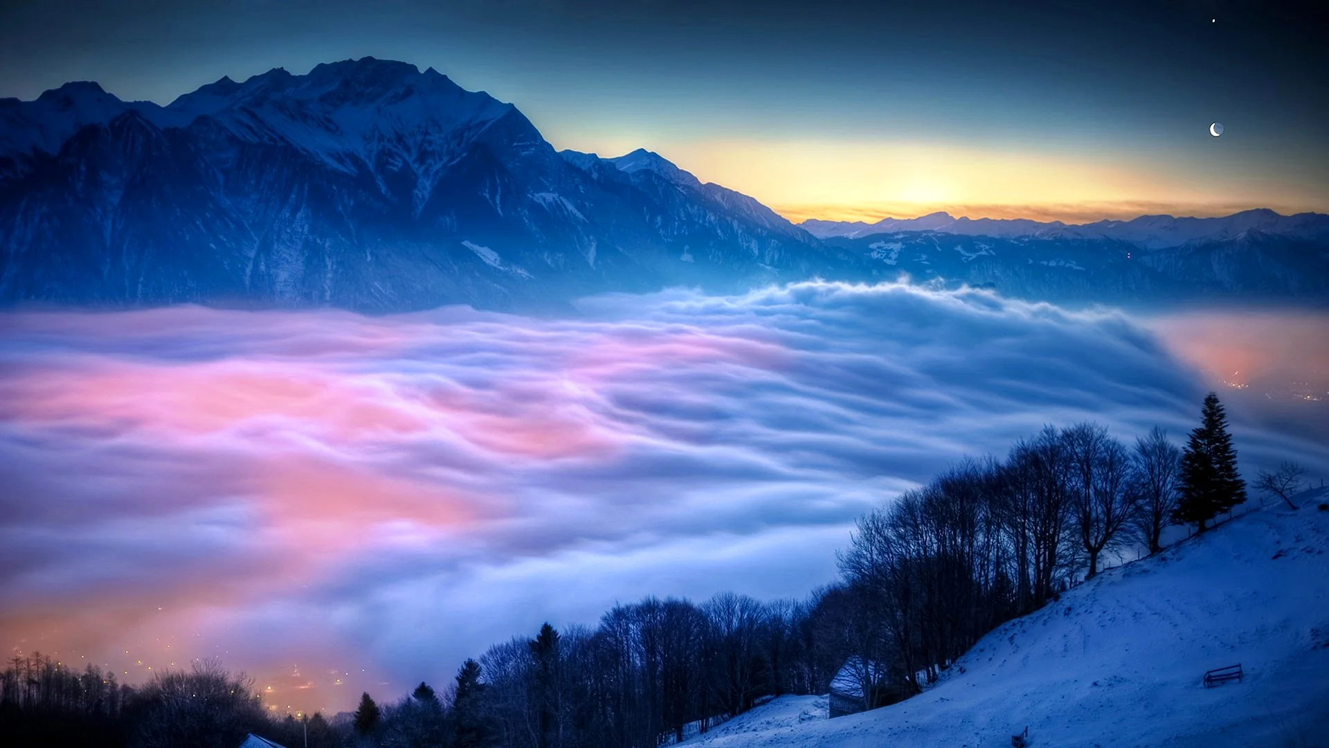 Beautiful Winter Sunrise Wallpaper