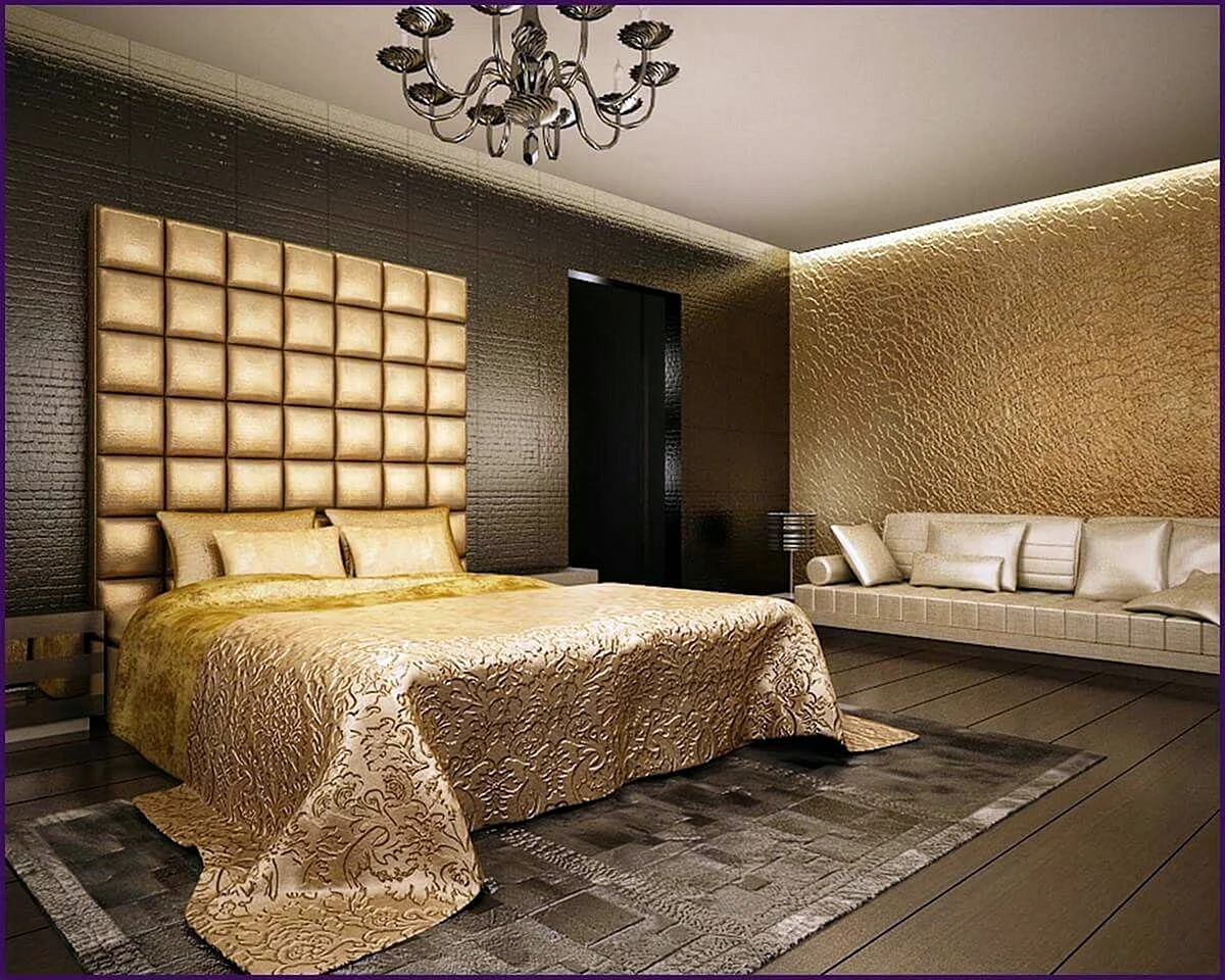 Bedroom Luxury Gold Wallpaper