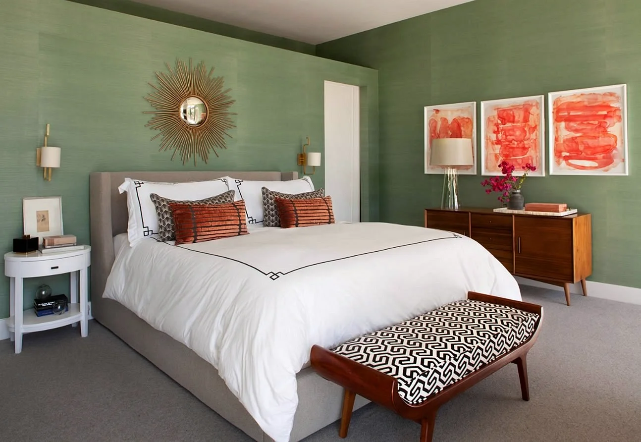 Bedroom Mid Century Wallpaper