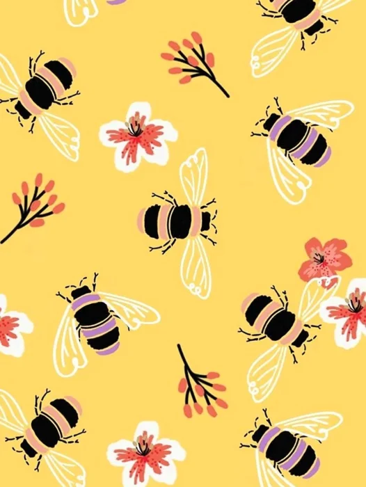 Bees Pattern Wallpaper For iPhone
