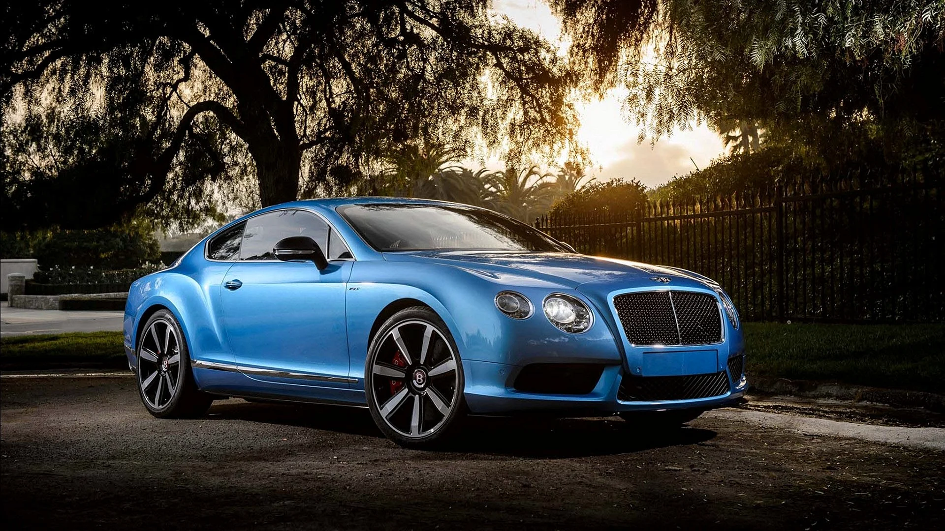 Bentley Blue Continental Gt V8 S Wallpaper