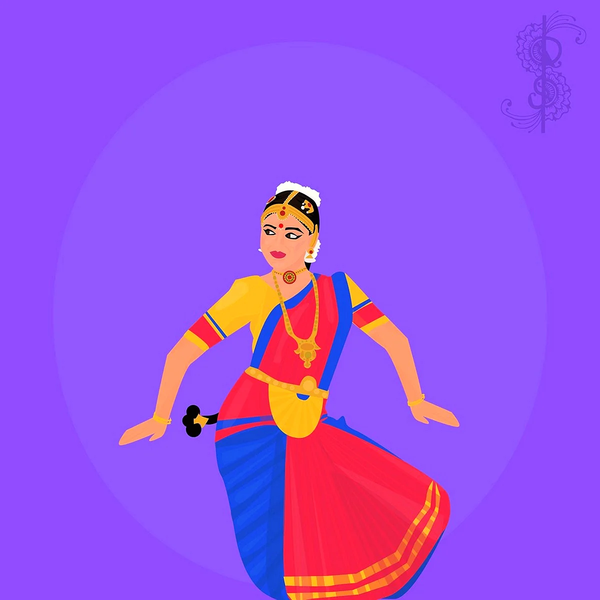 Bharatanatyam cartoon Wallpaper