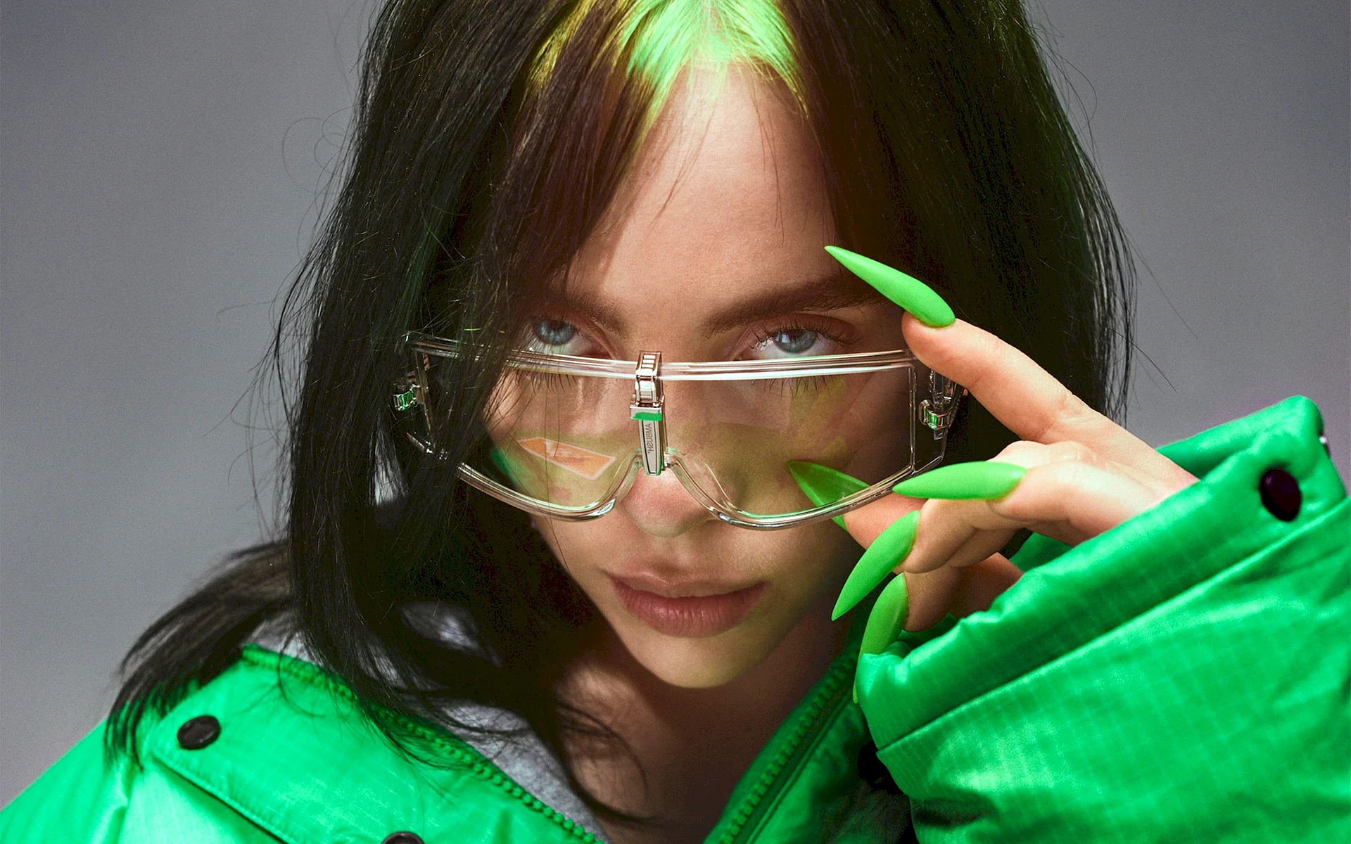 Billie Eilish Green Wallpaper