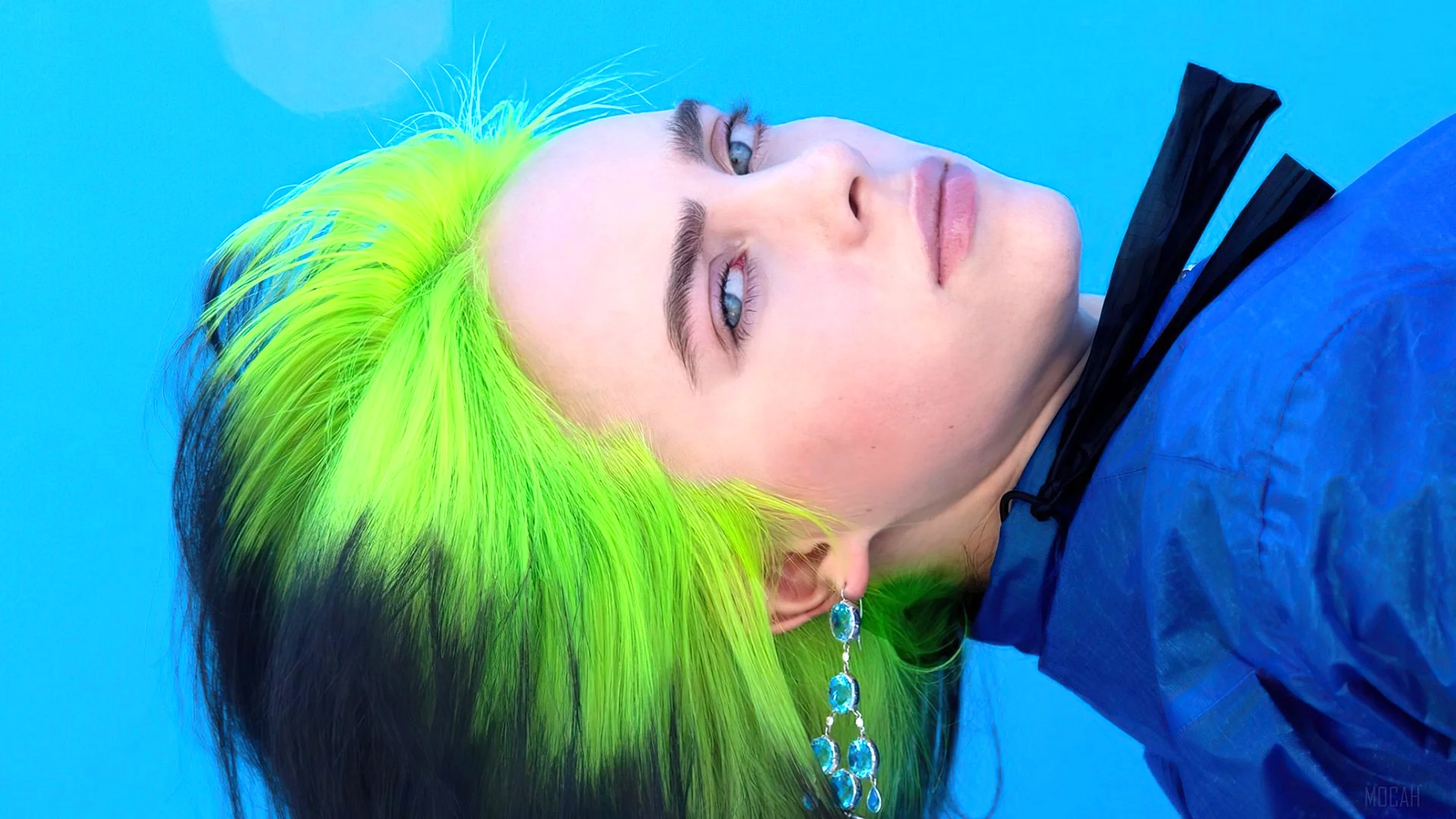 Billie Eilish Neon Green Wallpaper