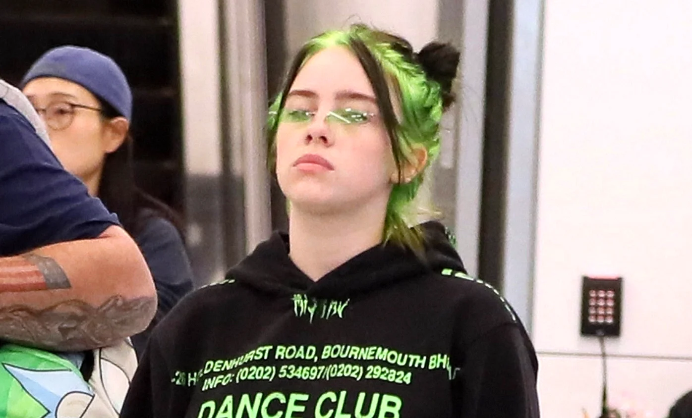 Billie Eilish Neon Green hair Wallpaper