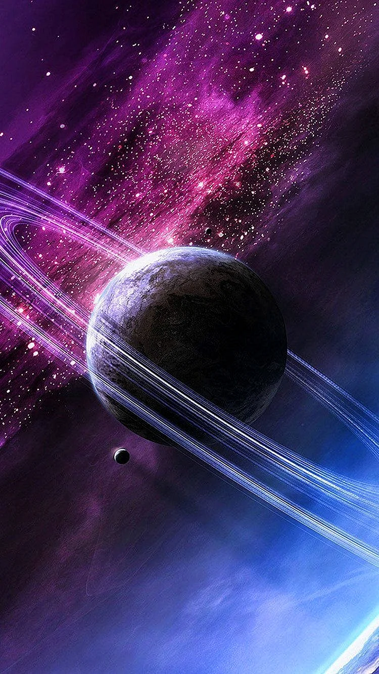 Binary Stars In Space Wallpaper For iPhone