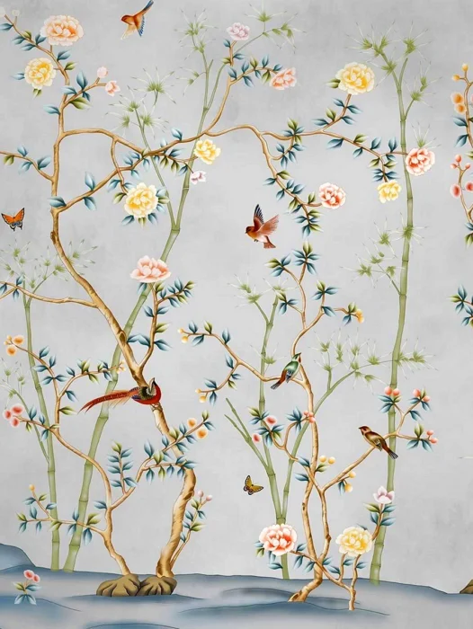 Bird Chinoiserie Wallpaper