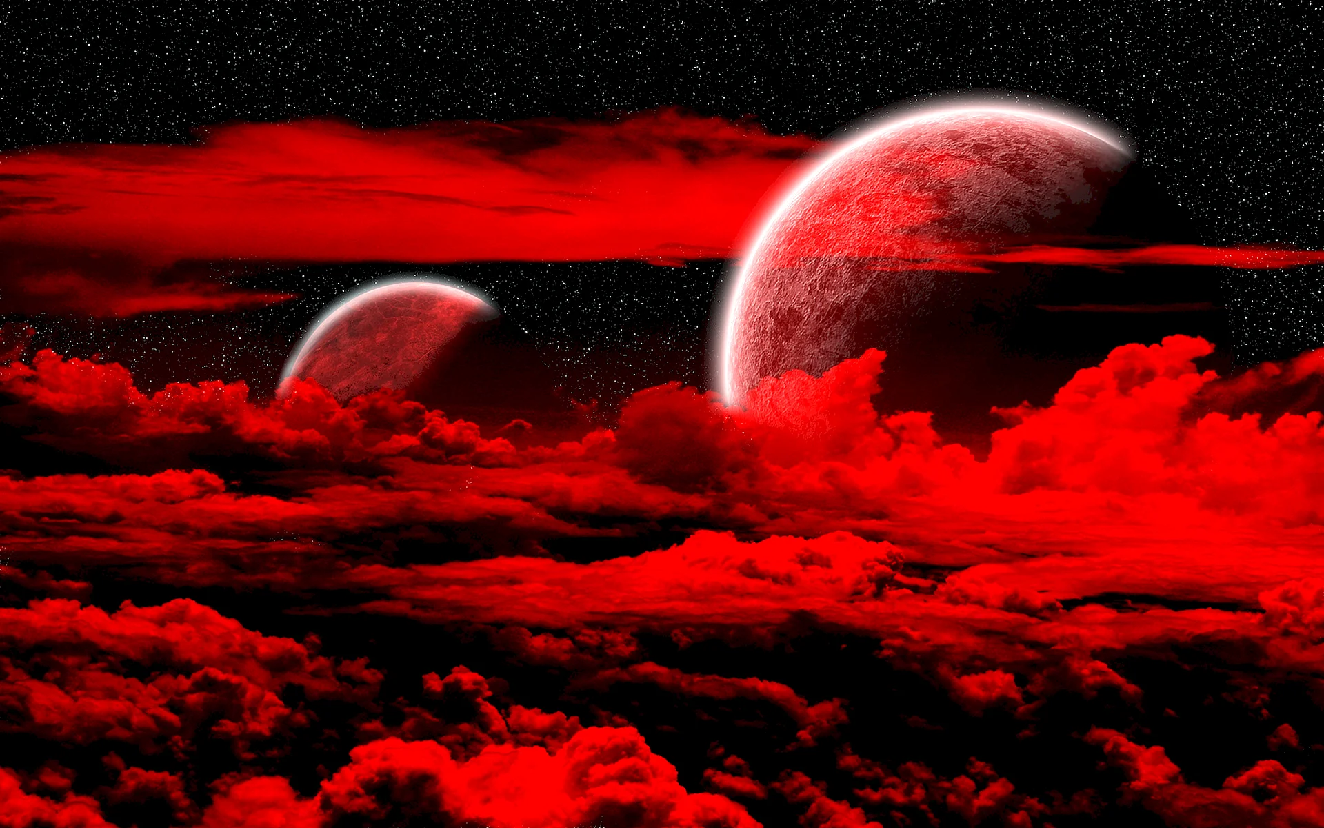 Black And Red Clouds Wallpaper