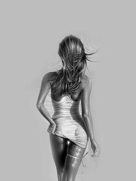 Black And White Body Art Wallpaper For iPhone