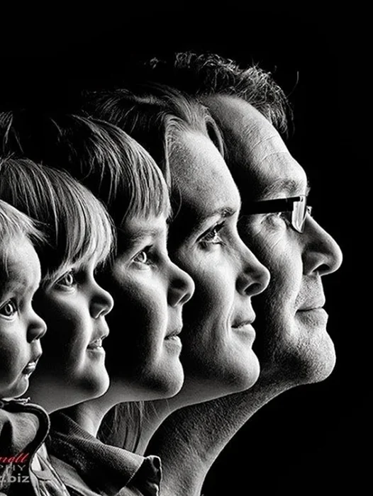 Black And White Family Portrait Wallpaper