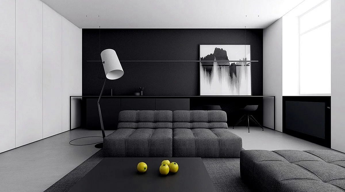 Black and White Interior Design Wallpaper