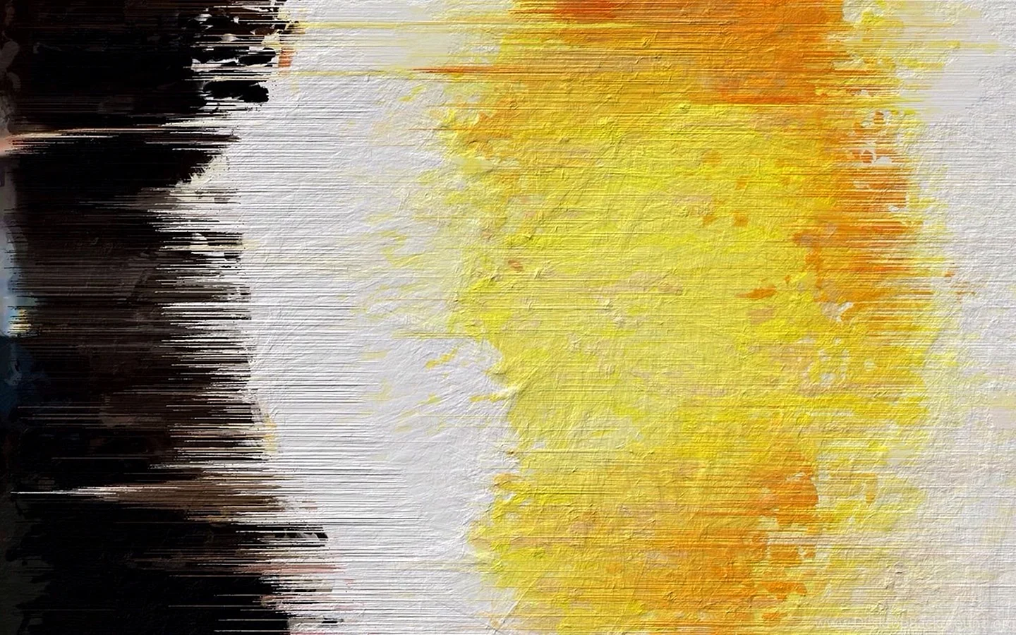 Black And Yellow Paint Brush Wallpaper