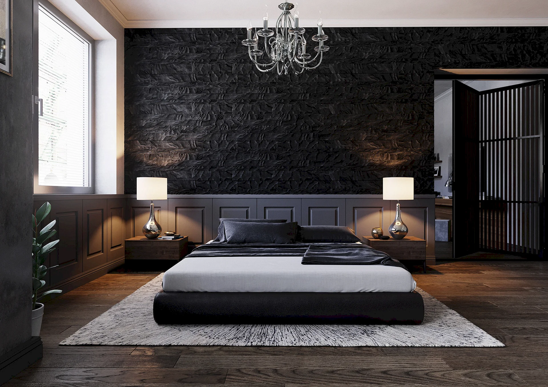 Black Bedroom Wallpaper