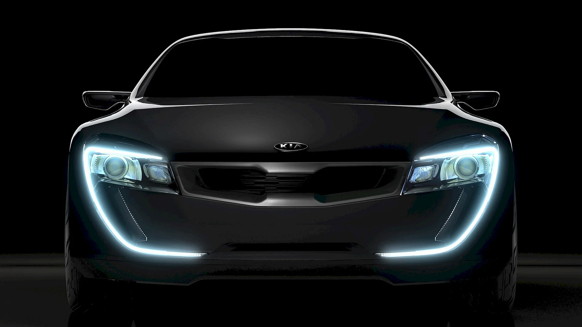 Black Car Headlights Wallpaper