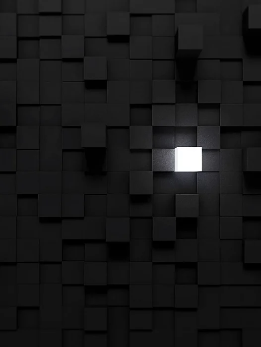 Black Cube Pattern Wallpaper