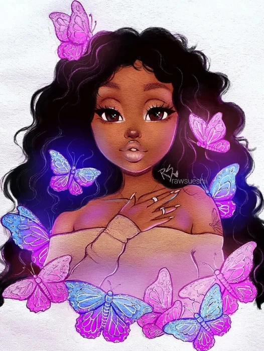 Black girl cartoon Wallpaper