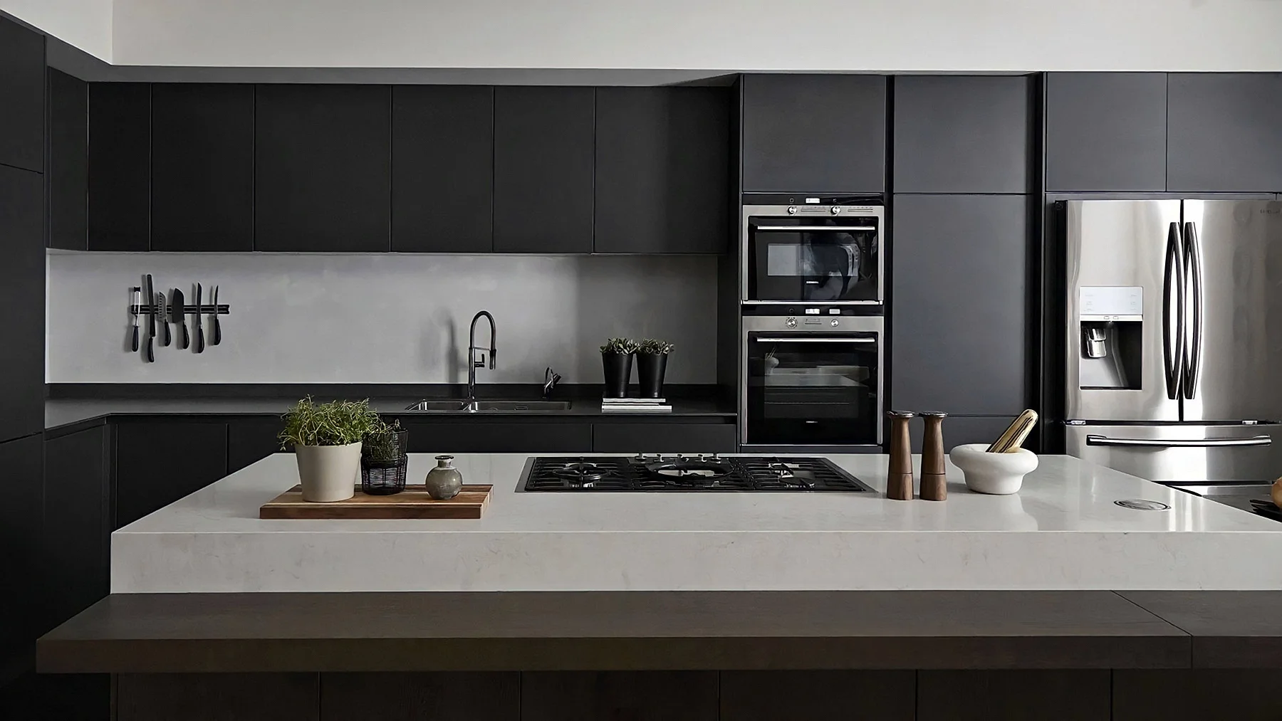 Black Kitchen Wallpaper