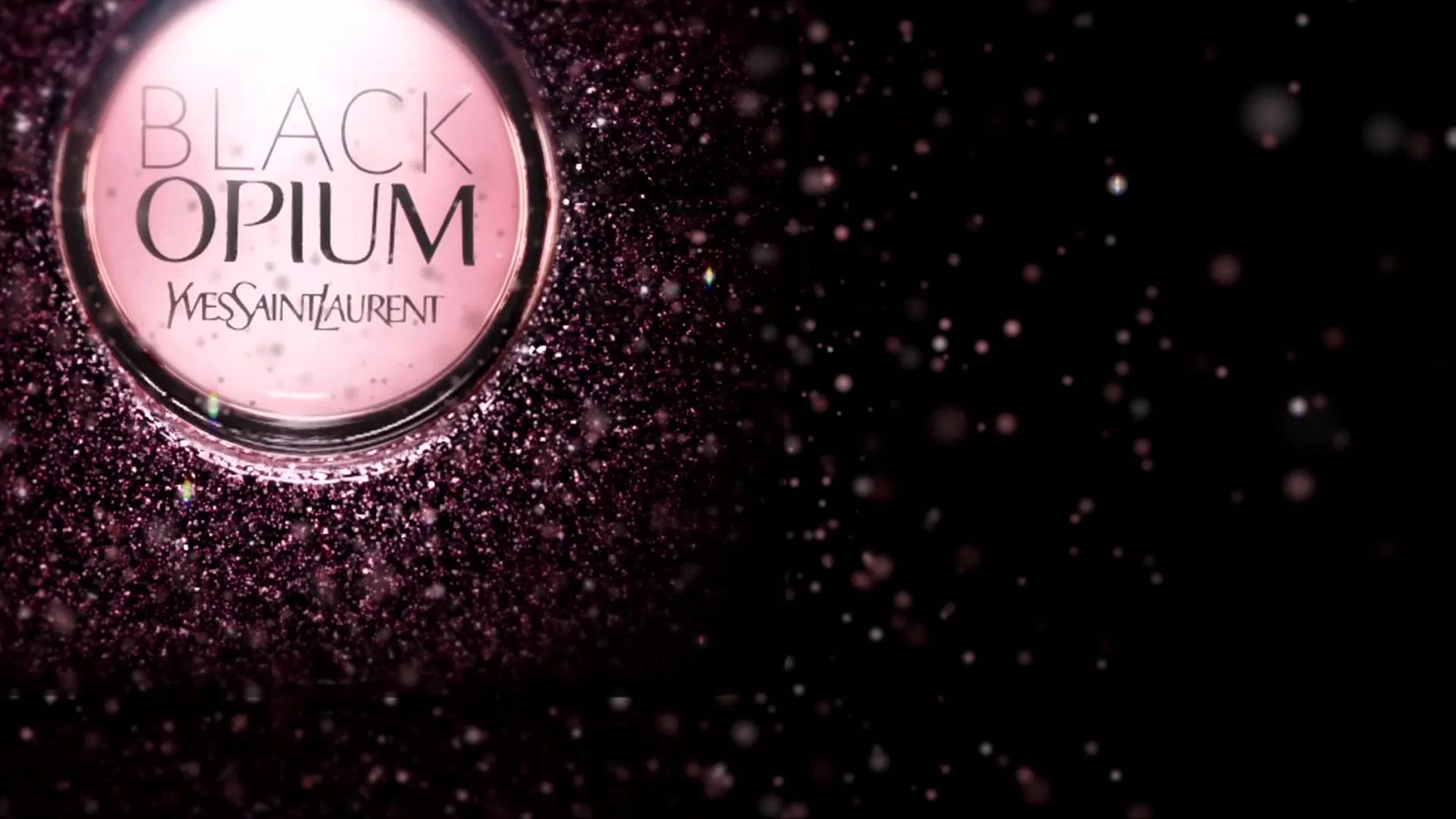 Black Opium Yves Saint Laurent Logo Wallpaper