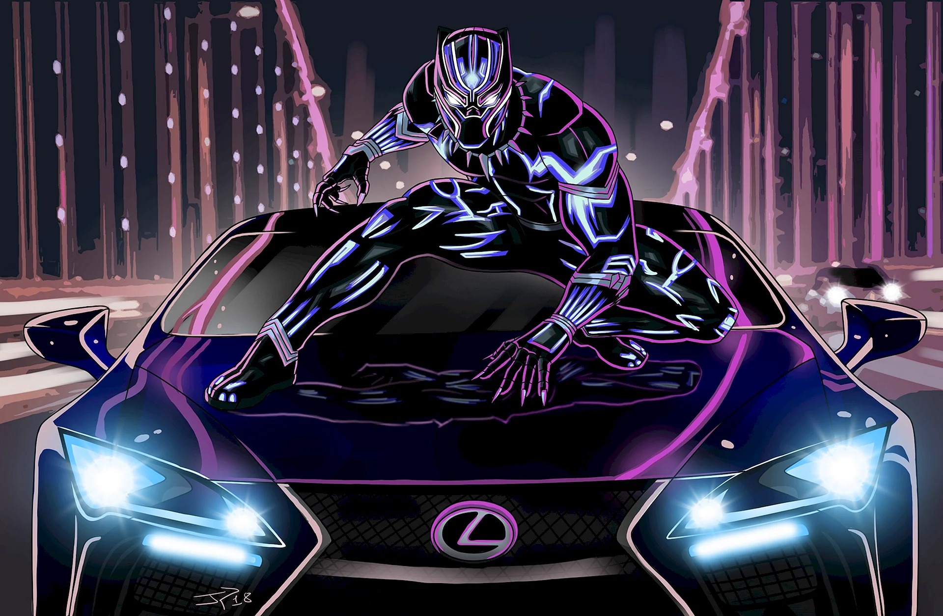 Black Panther Lexus Wallpaper