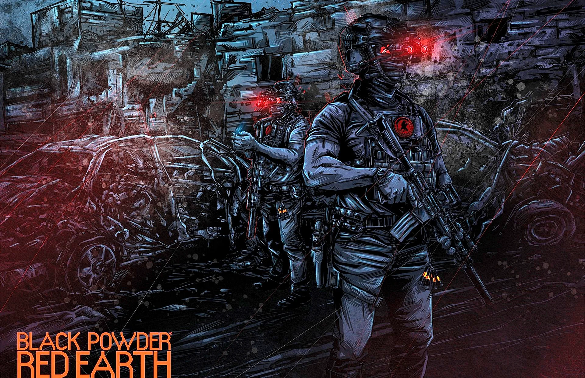 Black Powder Red Earth Wallpaper