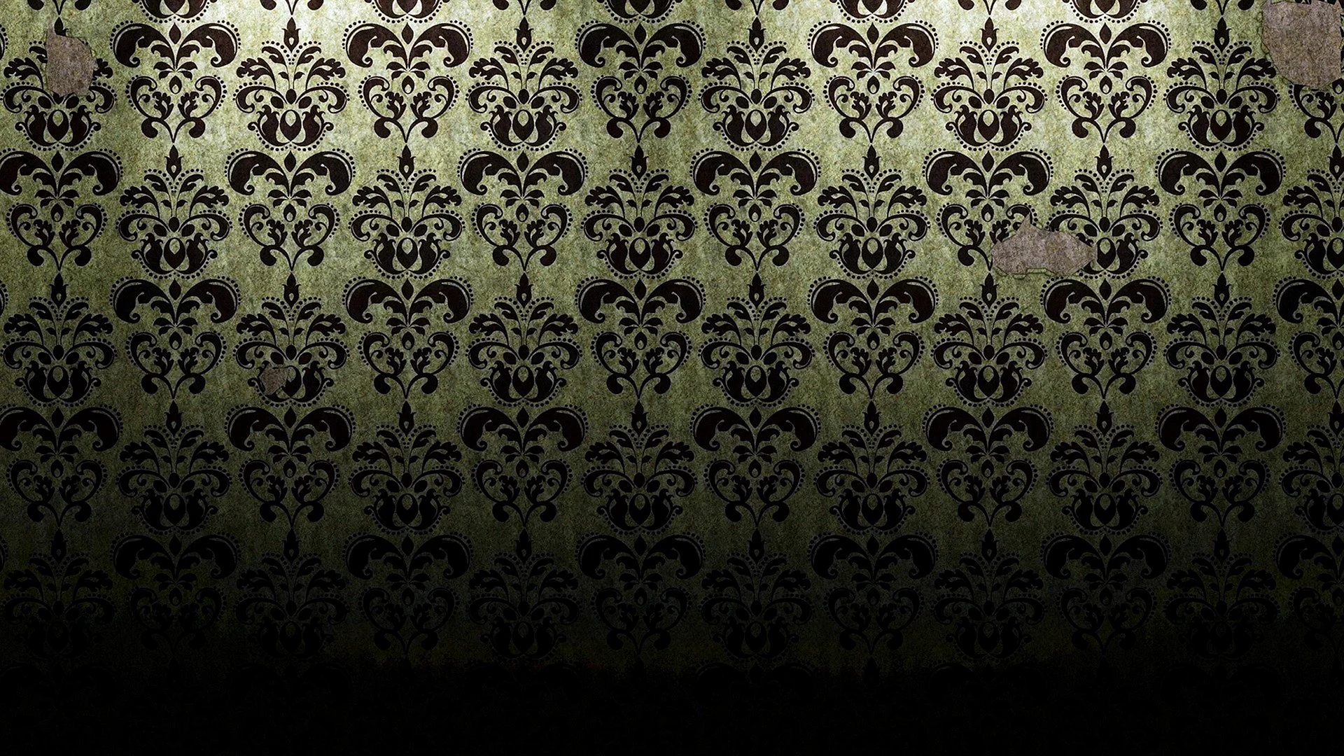 Black Vintage Pattern Wallpaper