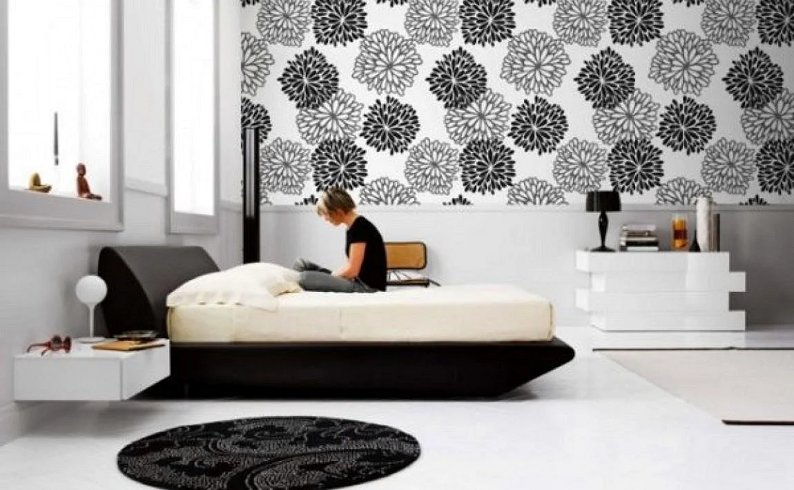 Black & White Wall Design Wallpaper
