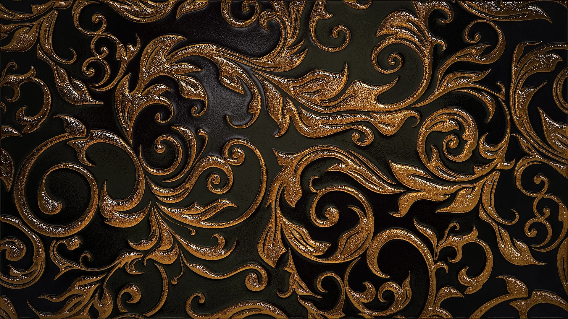Black And Gold Pattern Wallpaper