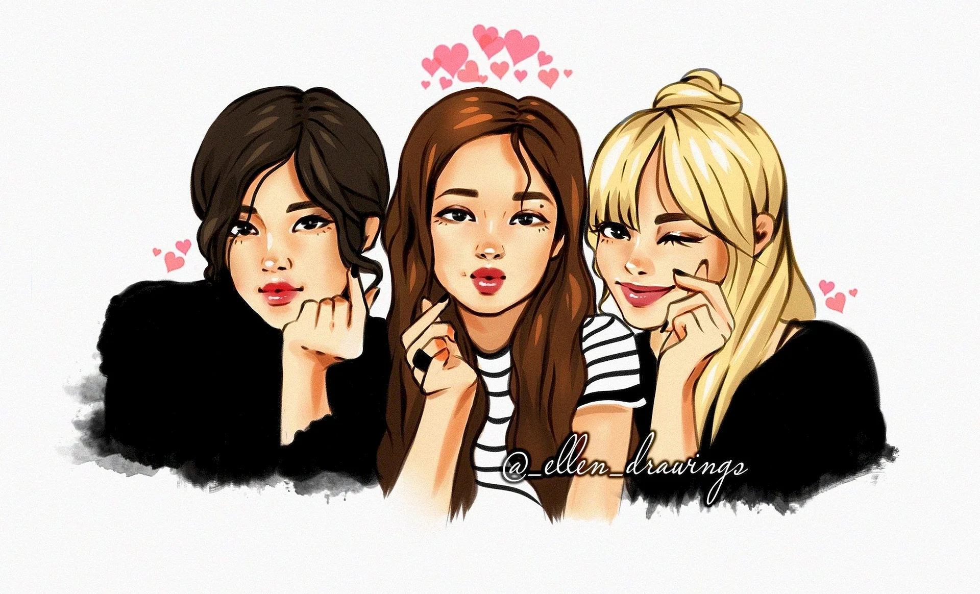 Blackpink Cartoon Wallpaper