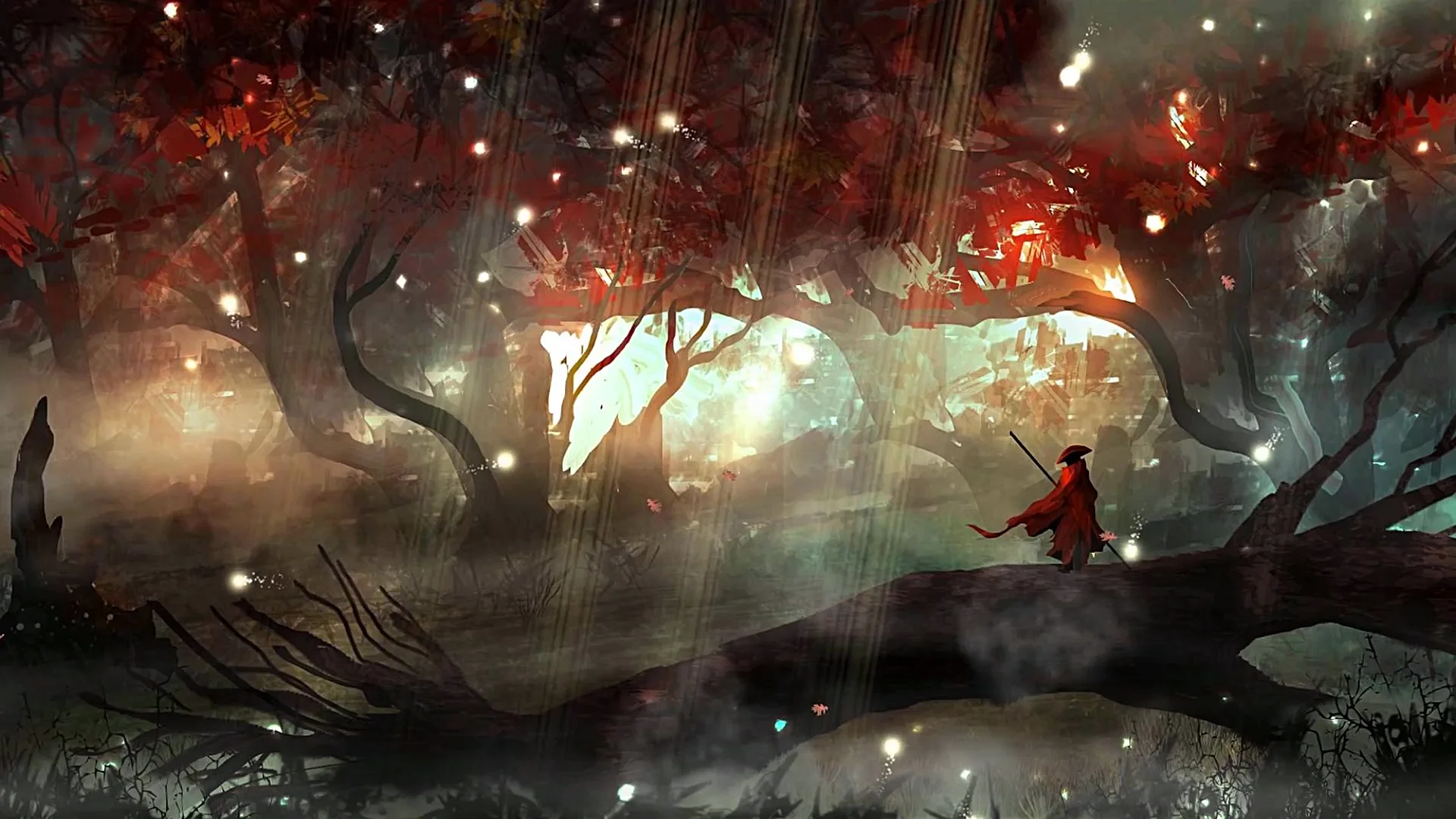 Bloody Forest Art Wallpaper