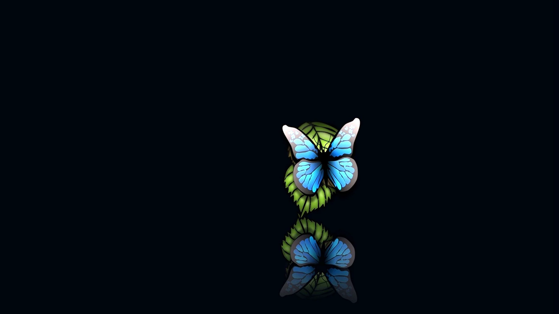 Blue and Black Butterfly Wallpaper
