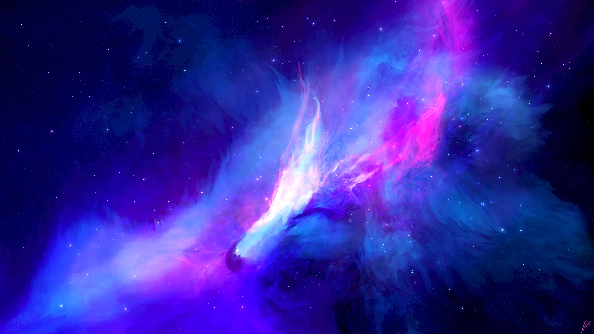 Blue And Purple Galaxy Wallpaper