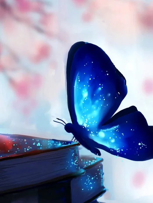 Blue Butterfly Wallpaper for iPhone 14 Pro