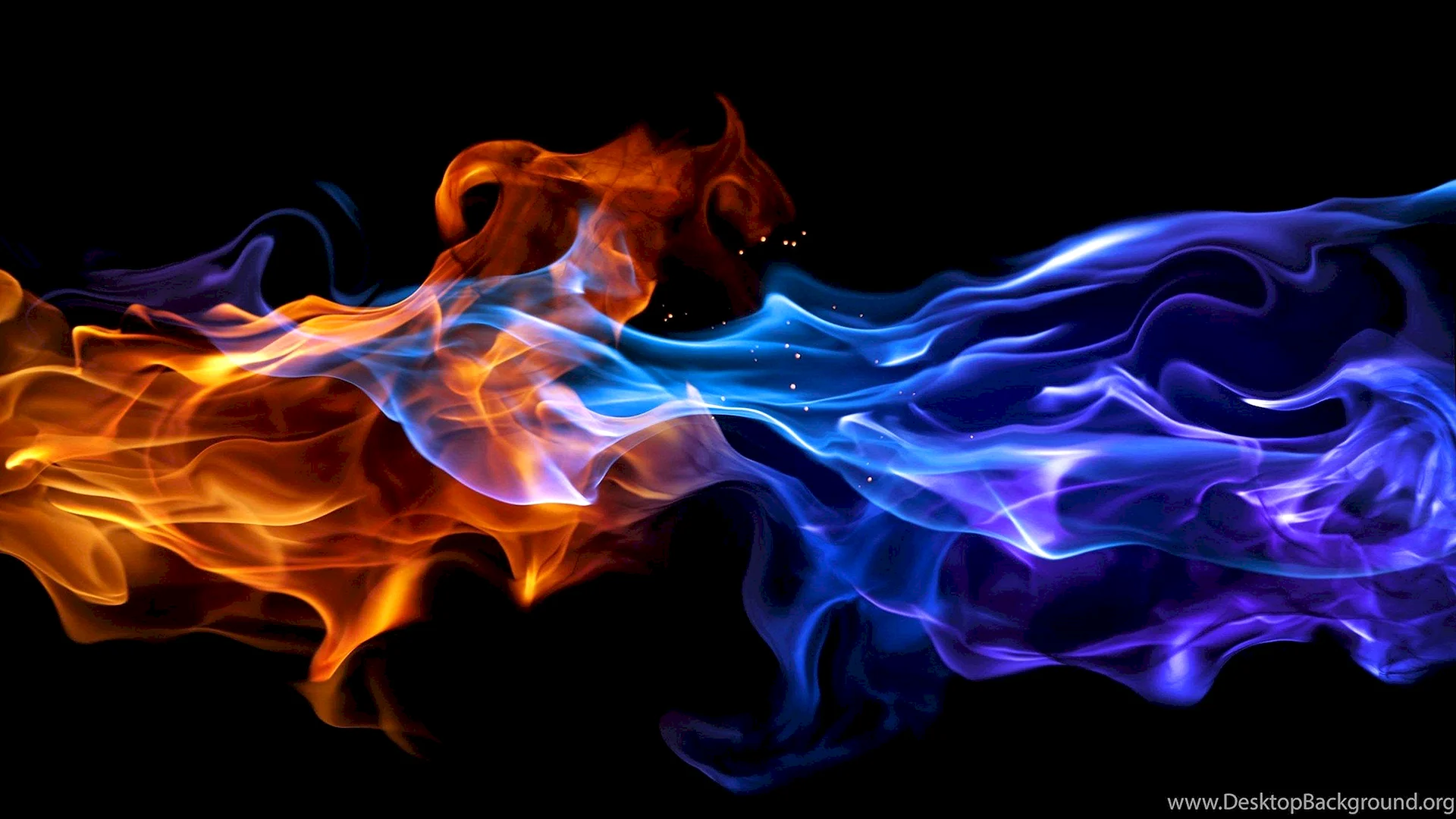 Blue Fire Wallpaper