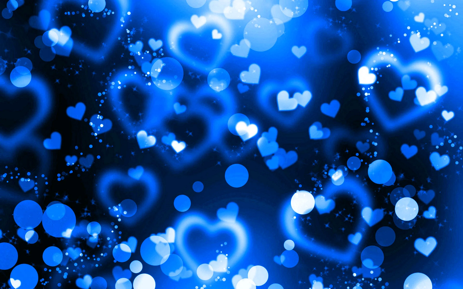Blue Heart Background Wallpaper