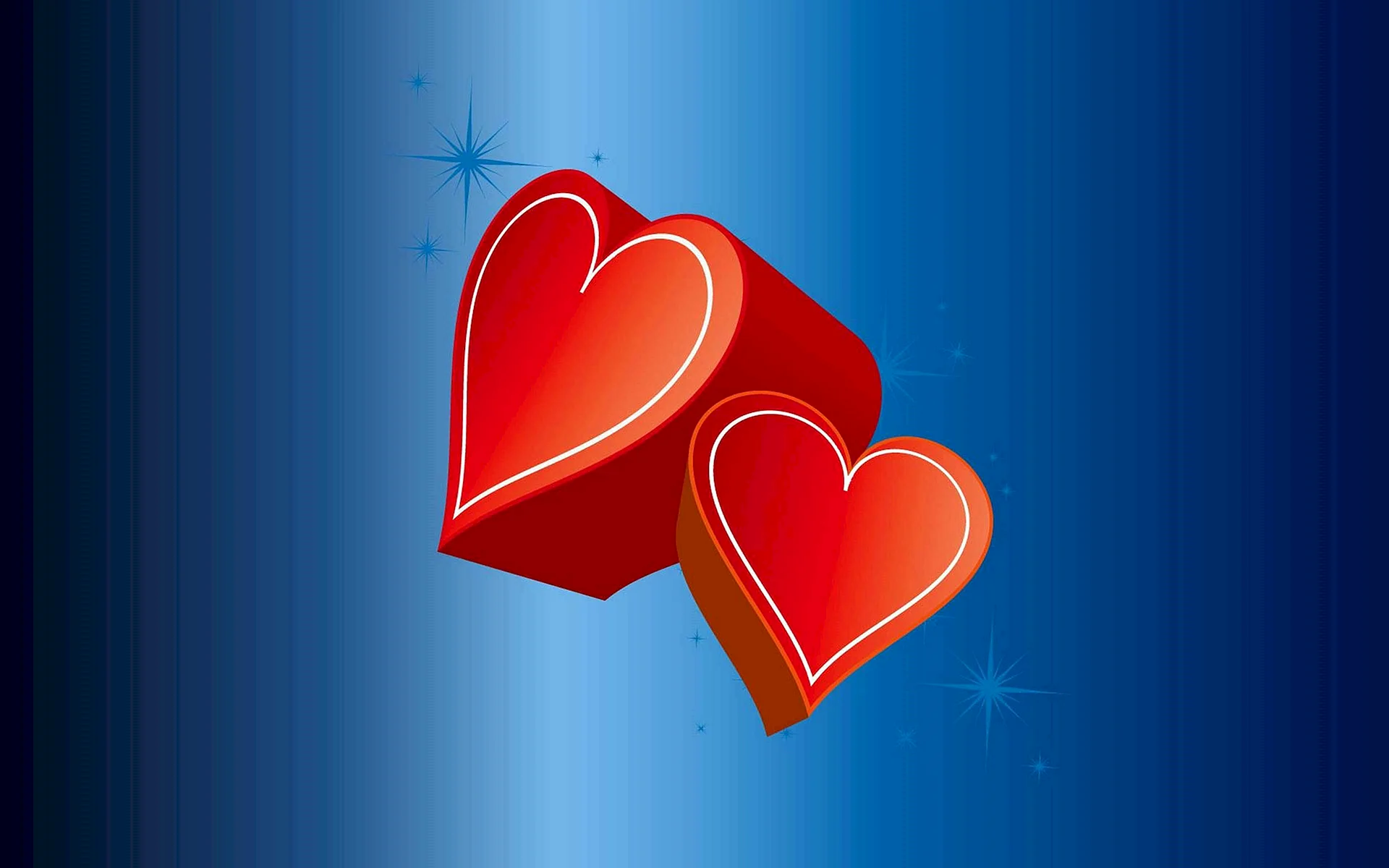 Blue Heart Valentines Wallpaper