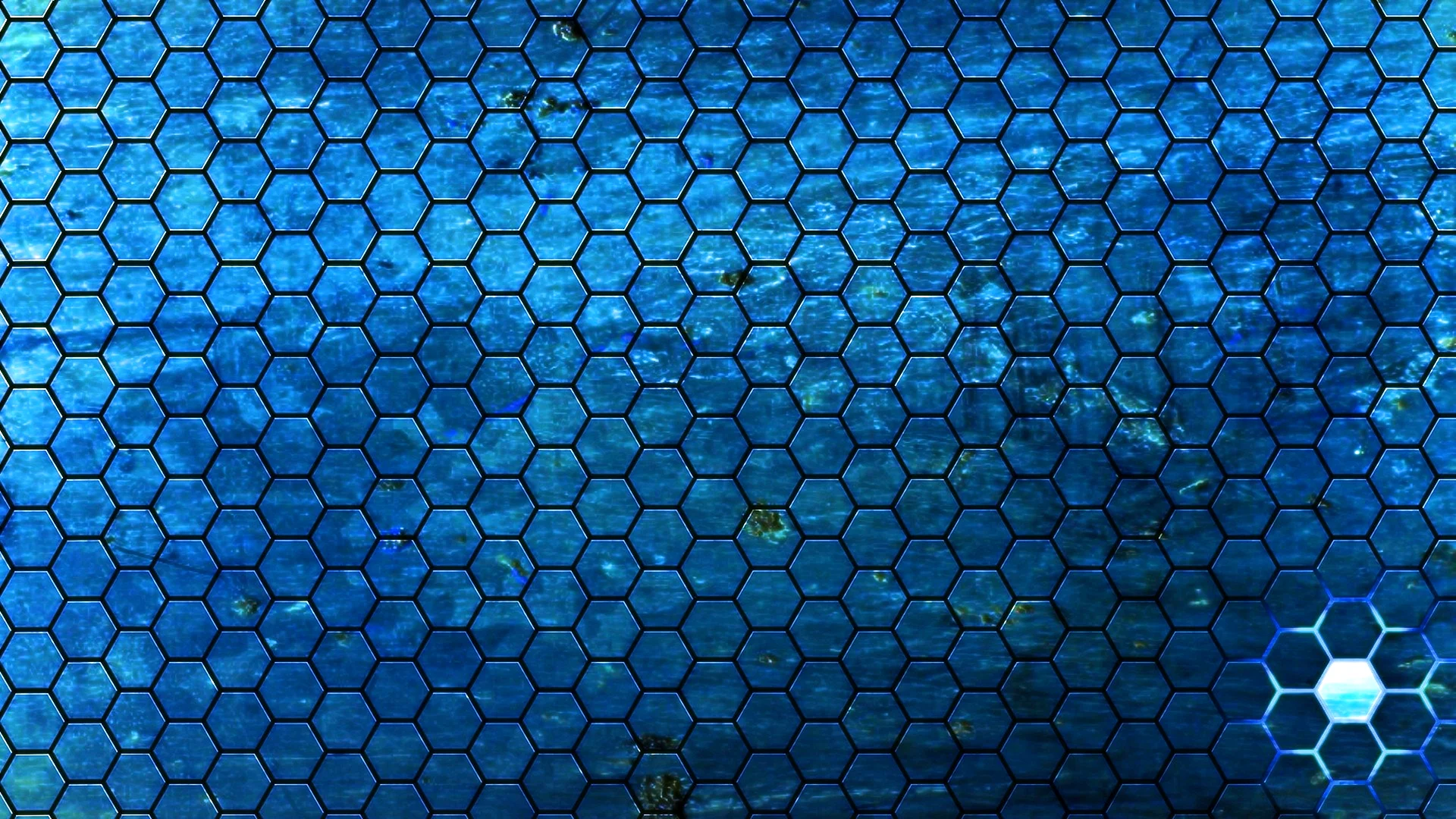 Blue Honeycomb Wallpaper