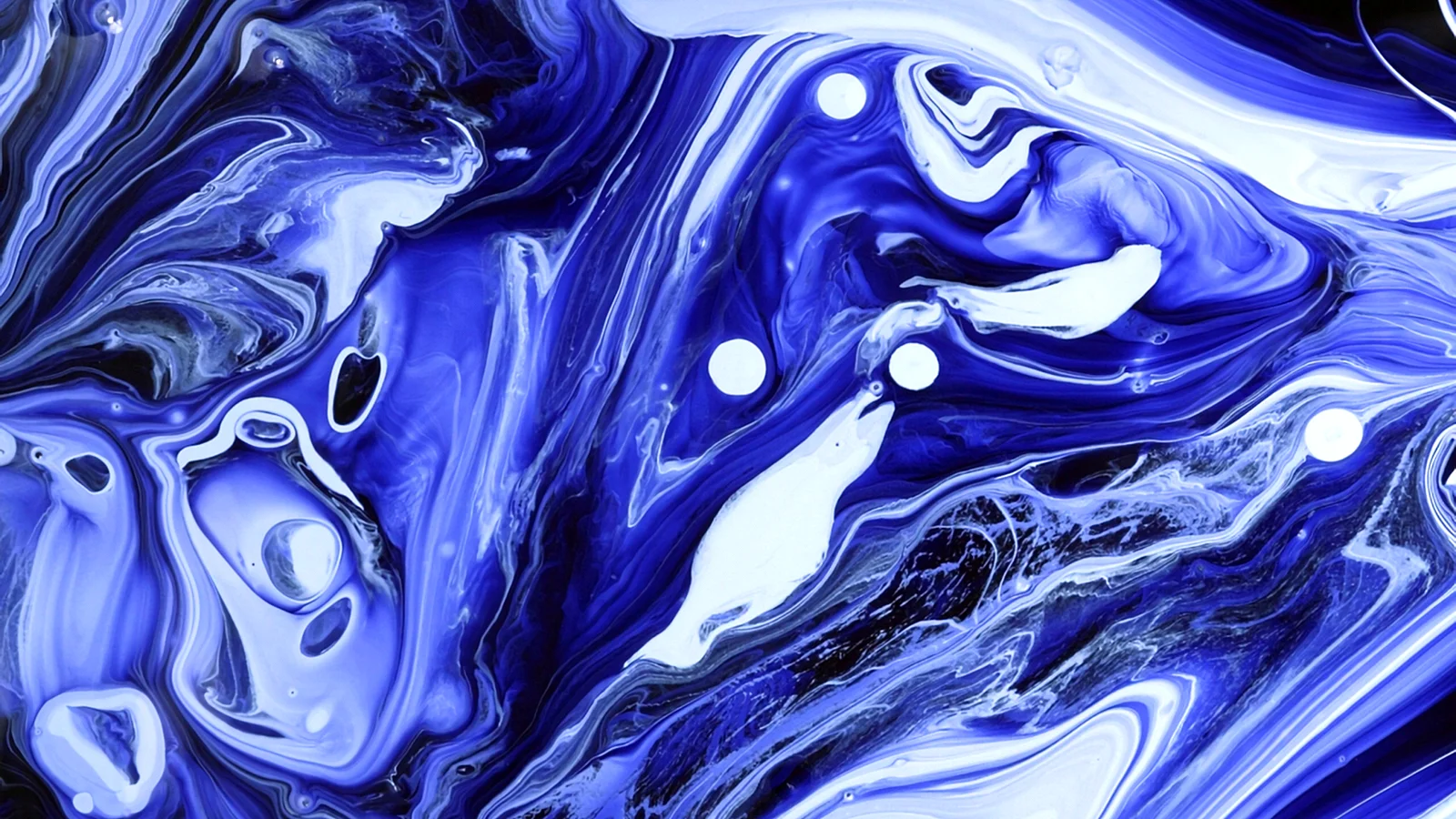 Blue Liquid Marbling Wallpaper